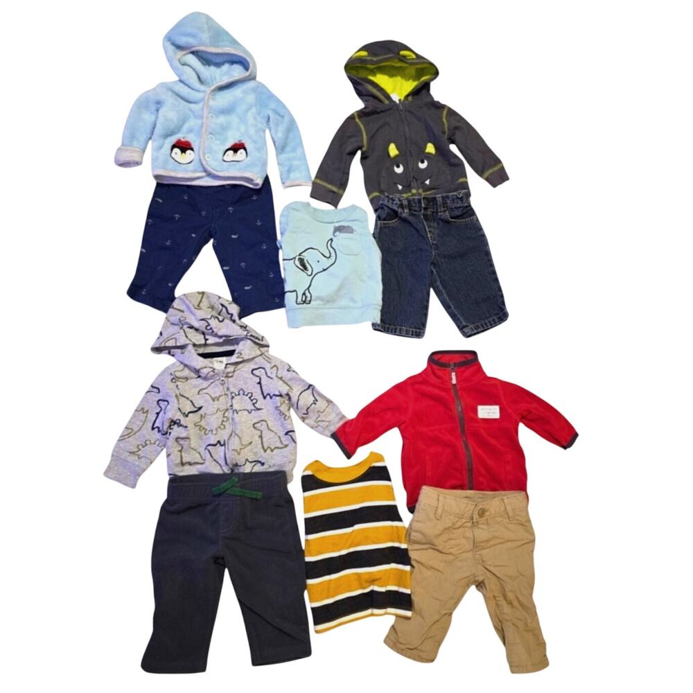 Baby Boy 0-6 Months Lot of 10pcs Fall / Winter Clothes Carter's, Gap, and More